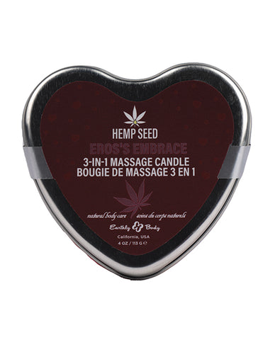 Earthly Body 2024 Valentines 3 In 1 Massage Heart Candle