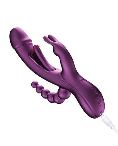 Trilux Kinky Finger Rabbit Vibrator With Anal Beads