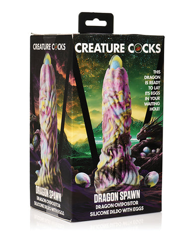 Creature Cocks Dragon Spawn Dragon Ovipositor Silicone Dildo w/Eggs
