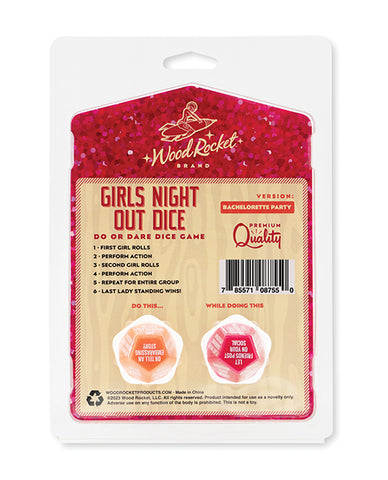 Wood Rocket Girls Night Out Do or Dare Dice Game