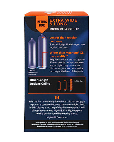 My One Extra Wide & Long Condoms - Pack of 10