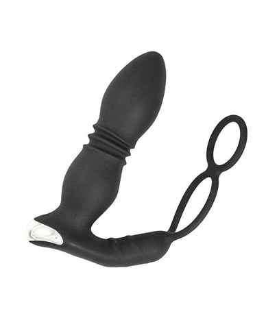Ass-station Remote Prostate Power Plug w/Cock & Ball Ring