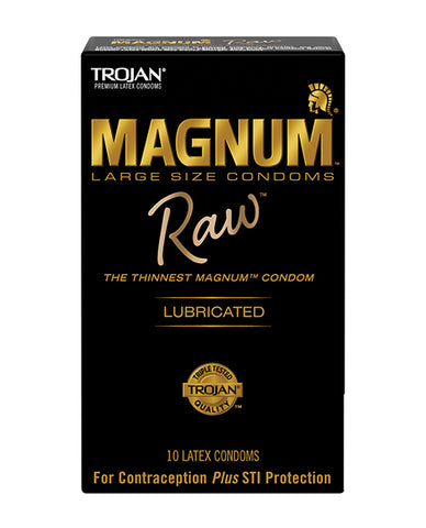 Trojan Magnum Raw Condoms - Pack of 3