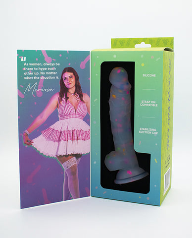 Natalie's Toy Box Cock-A-Palooza Confetti Silicone Suction Dildo