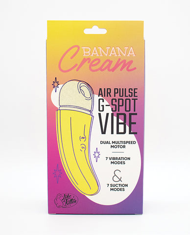Natalie's Toy Box Banana Cream Air Pulse & G-Spot Vibrator