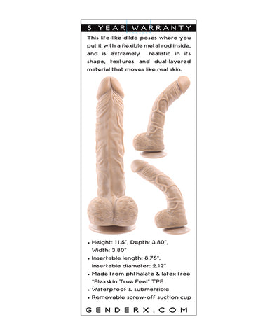 Gender X Flexskin Poseable True Feel 10" Dildo