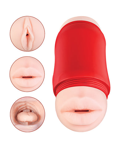 Delite Two Ways Mouth & Vagina Masturbator