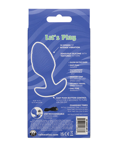 Cheeky Glow in the Dark Vibrating Butt Plug