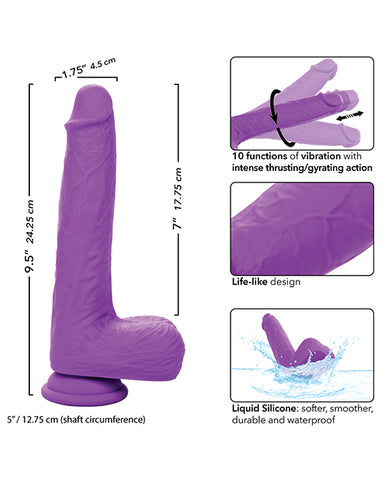 Silicone Studs Rechargeable Gyrating & Thrusting Vibrator