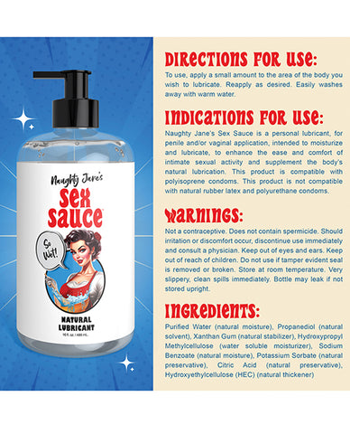 Naughty Jane's Sex Sauce Natural Lubricant