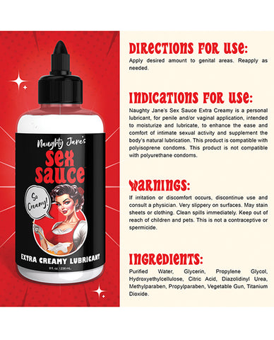 Naughty Jane's Sex Sauce Extra Creamy Lubricant