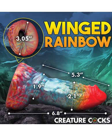 Creature Cocks Rainbow Phoenix Vibrating Dildo w/Remote Control