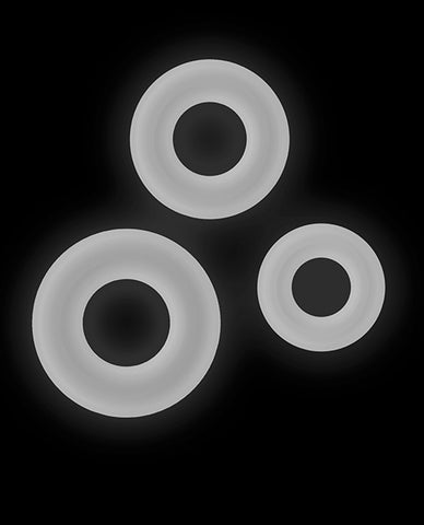 Firefly Glow in the Dark Bubble Cock Rings (Pack of 3)