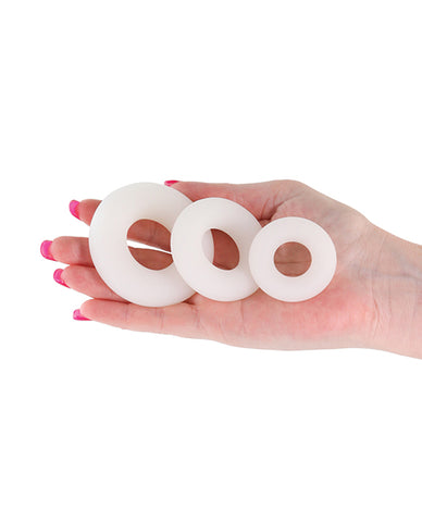 Firefly Glow in the Dark Bubble Cock Rings (Pack of 3)