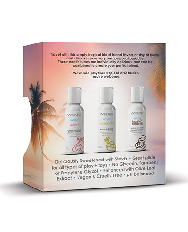 Wicked Sensual Care Tropical Trio Travel Size Flavored Lubes