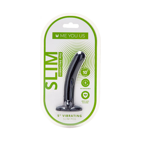 Me You Us 5" Vibrating Rechargeable Slim Beginners Peg