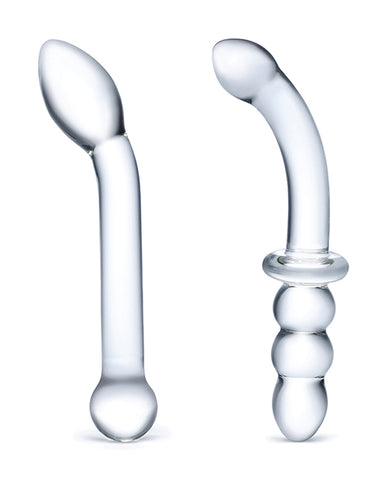 Glas 2 pc G-Spot Pleasure Glass Dildo Set