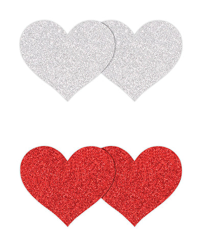 Pretty Pasties Glitter Hearts - 2 Pair