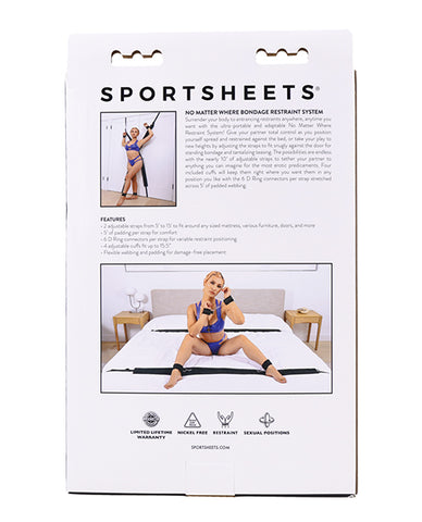 Sportsheets No Matter Where Adjustable Bondage Restraint System