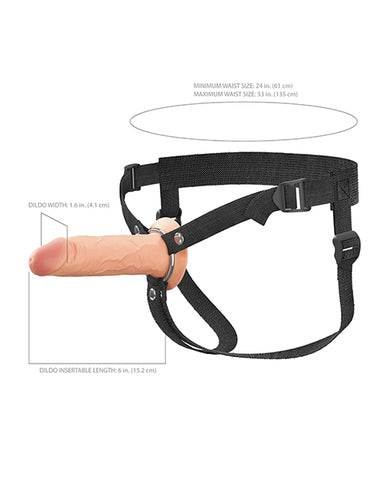 Fantasy X-tensions Elite 6" Silicone Hollow Strap-on w/Harness