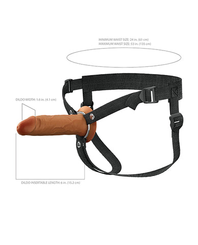 Fantasy X-tensions Elite 6" Silicone Hollow Strap-on w/Harness