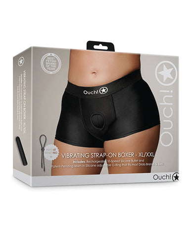 Shots Ouch Vibrating Strap On Boxer