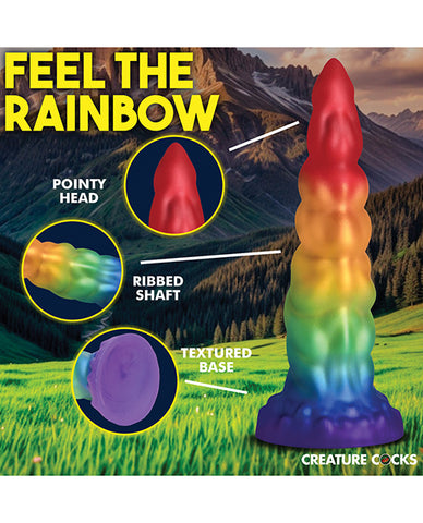 Creature Cocks Magic Rider Rainbow Unicorn Silicone Dildo