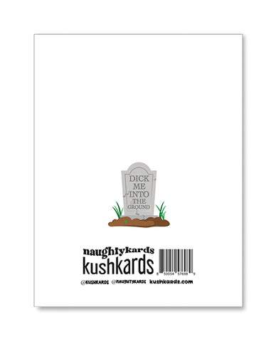 Halloween Dick In Ground Greeting Card w/Sticker