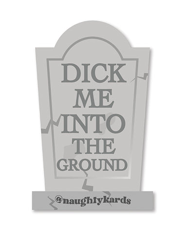 Halloween Dick In Ground Greeting Card w/Sticker