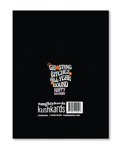 Halloween Ghosting Birthday Greeting Card w/Sticker