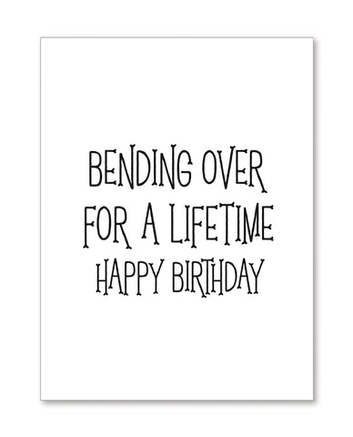 Halloween Bending Over Birthday Greeting Card