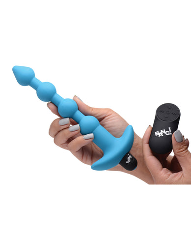 Bang! 28X Vibrating Silicone Anal Beads w/Remote Control