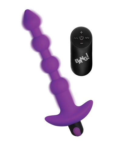 Bang! 28X Vibrating Silicone Anal Beads w/Remote Control