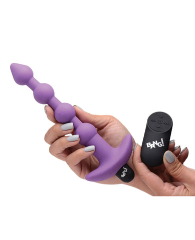 Bang! 28X Vibrating Silicone Anal Beads w/Remote Control