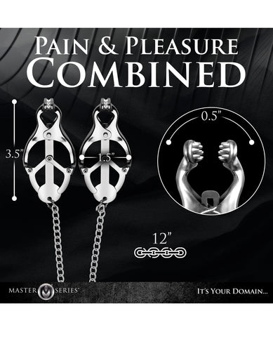 Master Series Tyrant Spiked Clover Nipple Clamps