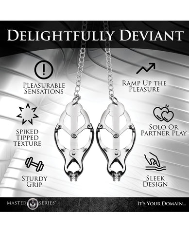 Master Series Tyrant Spiked Clover Nipple Clamps