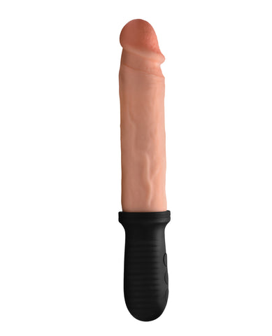 Master Series 8X Auto Pounder Vibrating & Thrusting Dildo w/Handle