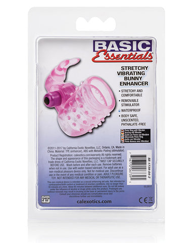 Basic Essentials Stretchy Vibrating Bunny Enhancer