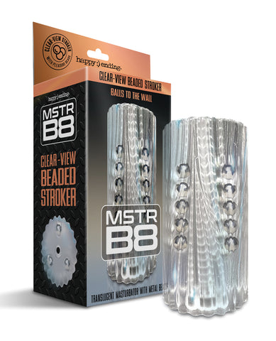 MSTR B8 Balls to the Wall Clear-View Beaded Stroker