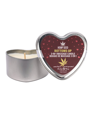 Earthly Body 2025 Valentines 3 in 1 Massage Heart Candle