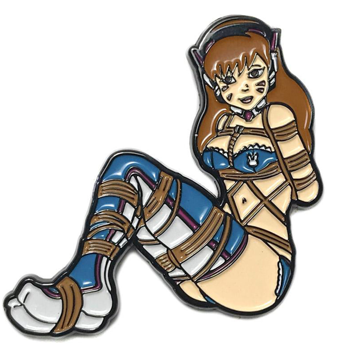 Geeky & Kinky Blue Bound D. Va Enamel Pin