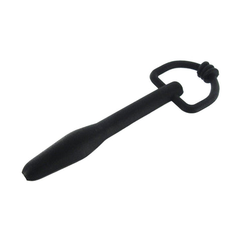 The Hallows - D-Ring - Silicone Cum-thru Penis Plug Deluxe Black