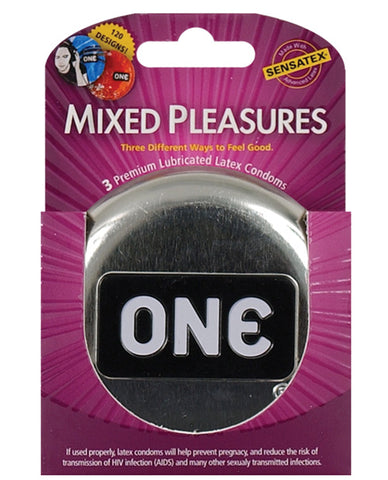 One Mixed Pleasures Condoms - Jar Of 12