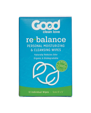 Good Clean Love Rebalance Wipes - Box of 12