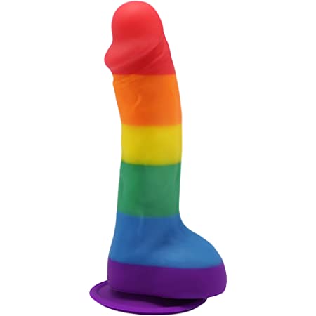 Pride Dildo W/balls - Rainbow