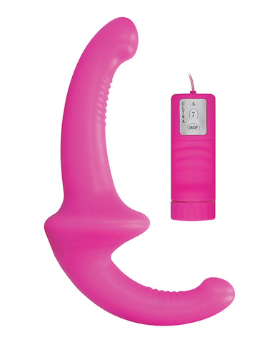 Shots Ouch Vibrating Silicone Strapless Strap On W/controller