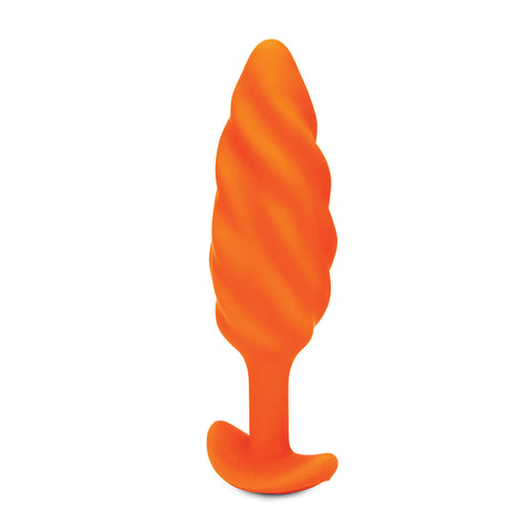 B-Vibe Texture Plug Swirl Orange (Medium)