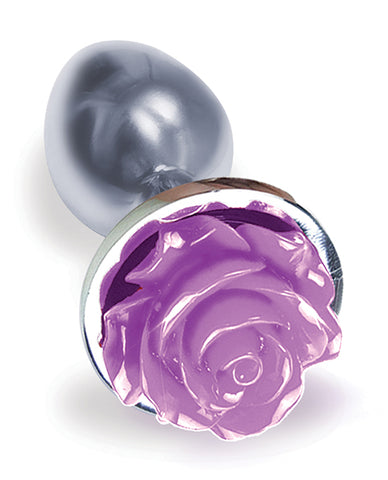 The 9's The Silver Starter Rose Floral Stainless Steel Butt Plug