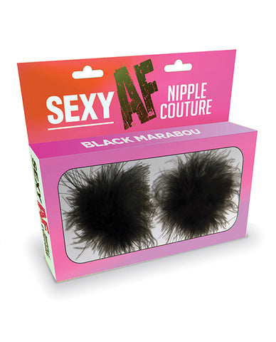 Sexy Af Nipple Couture Marabou Pastie - O/s