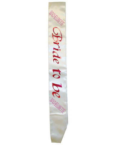 Bachelorette Bride To Be Non Flashing Sash